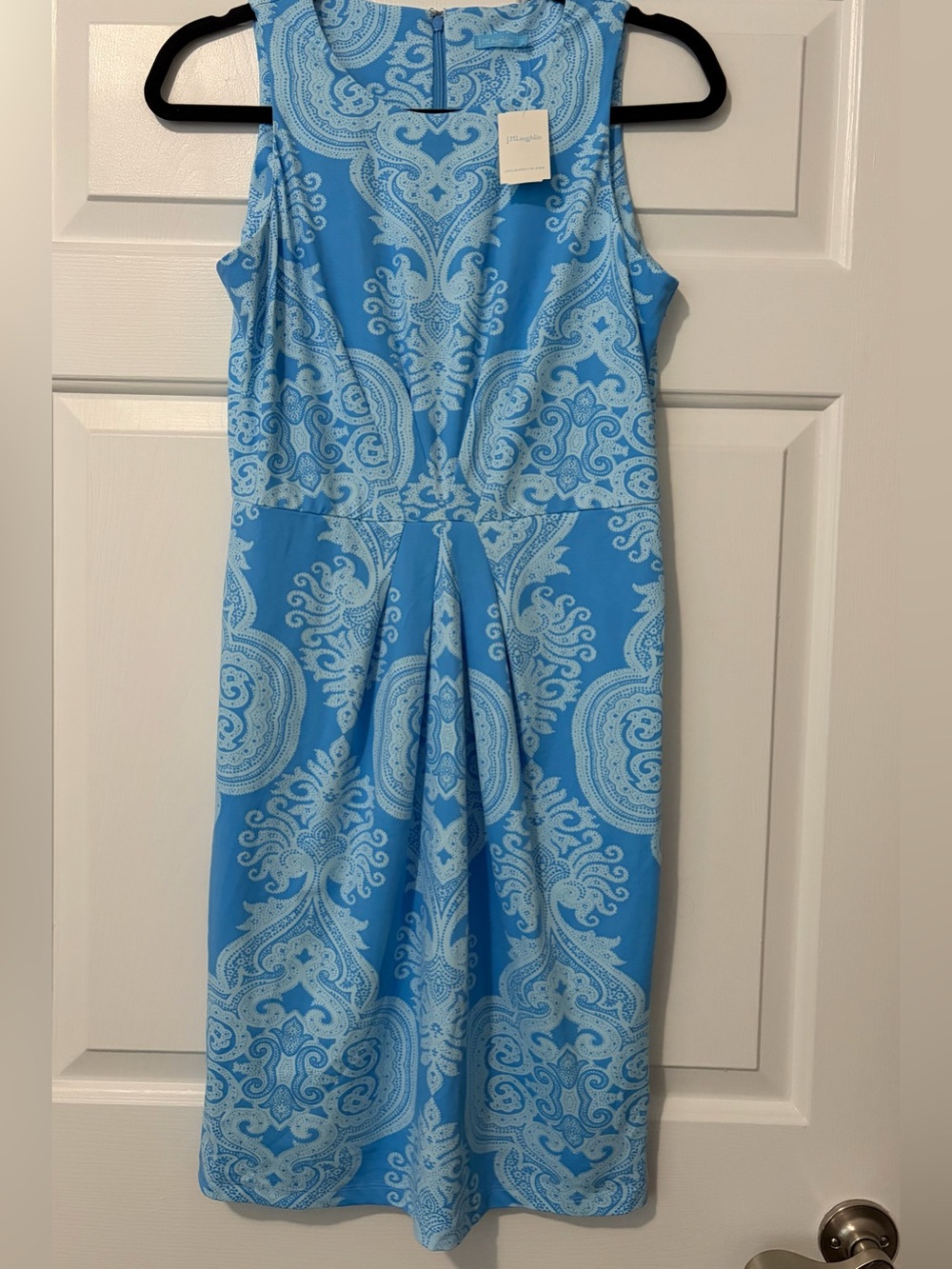 NWT J.McLaughlin Mia Sleeveless Front Pleat Dress in Perugia